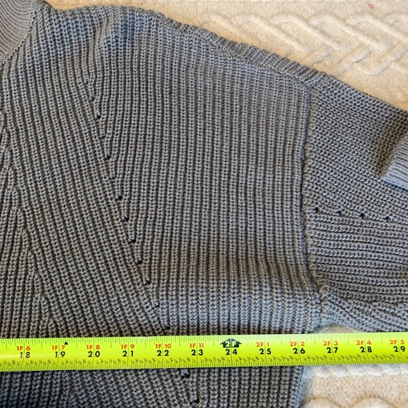 RDI Womens Mock Neck Kangaroo Pocket Tunic Sweater Size XL Pointelle Nordstrom - Picture 3 of 8